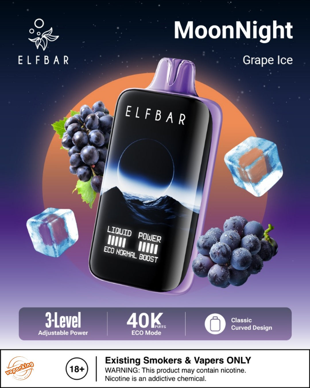 Elfbar Moonlight 40000 Puffs Disposable Vape 50mg in Kenya